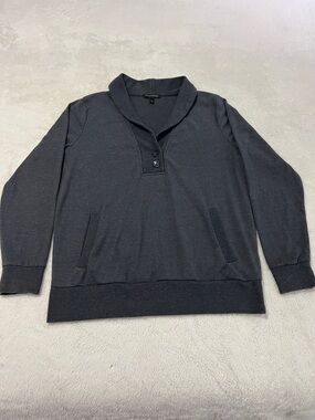 Banana Republic Dark Gray Shawl Collar Pullover Sweater for Women